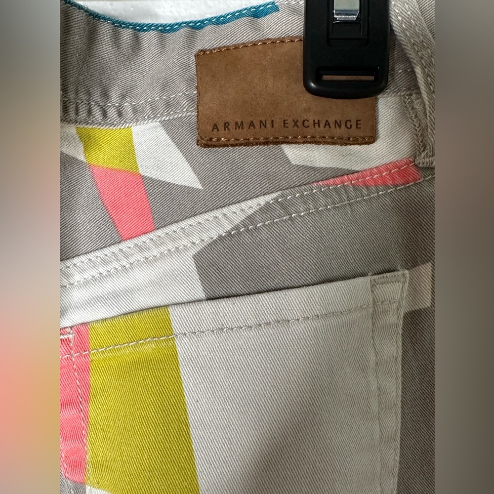 Armani Exchange Womens Pants Color block Size 4  Low Rise Straight Leg - Picture 6 of 7